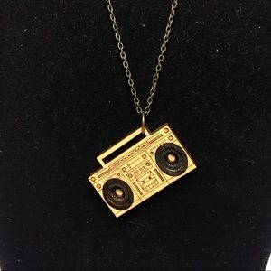 Boombox necklace artisan made
